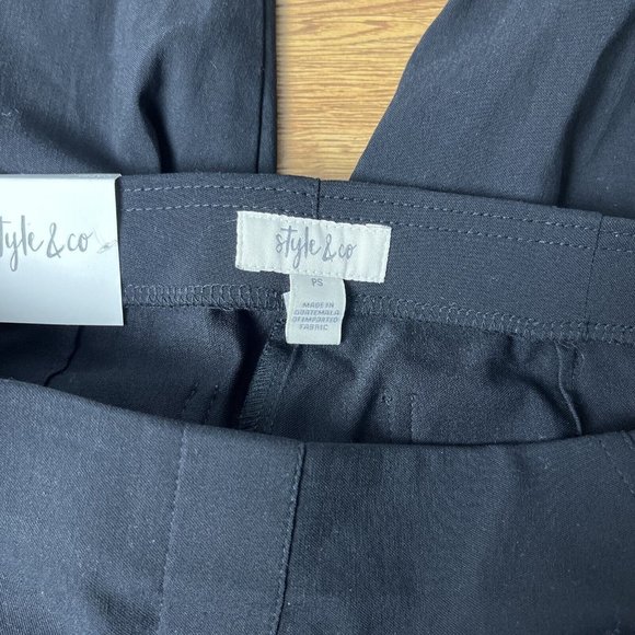 Style & Co Womens Petite Pull-On Capri Pants ( Petite, Deep Black) - Picture 12 of 15